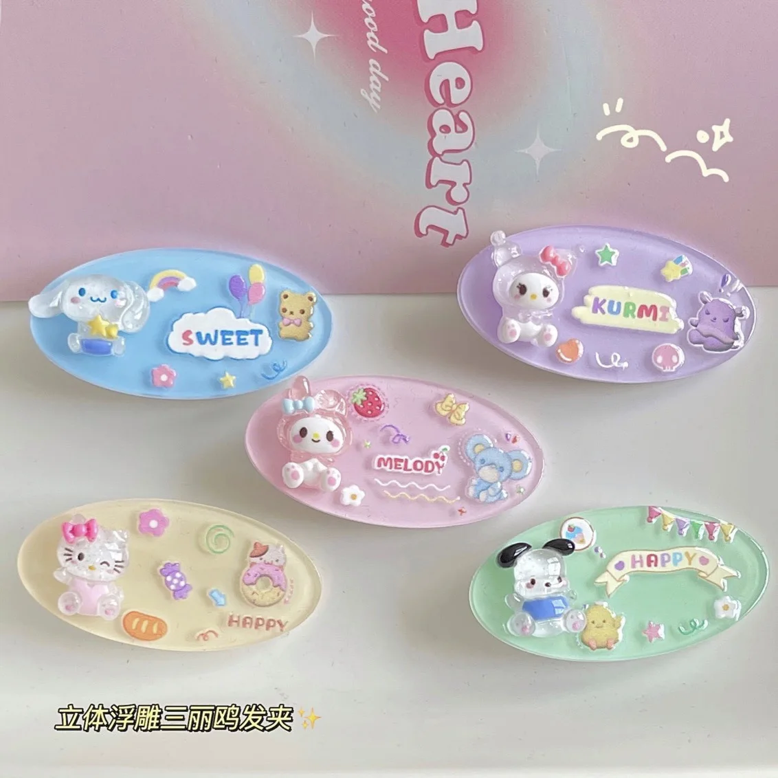 

Клипса Sanrio Kuromi My Melody Cinnamoroll BB для костюма мультяшная заколка для волос с героями аниме милая заколка для волос для девочек аксессуары для волос 10/50/100 шт.