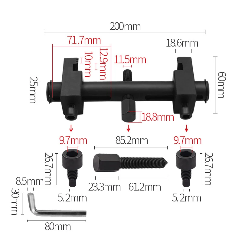 

Универсальный съемник для ребристого приводного шкива, комплект для снятия коленчатого вала с шестигранным ключом, инструмент для ремонта автомобиля, водяные насосы кондиционера