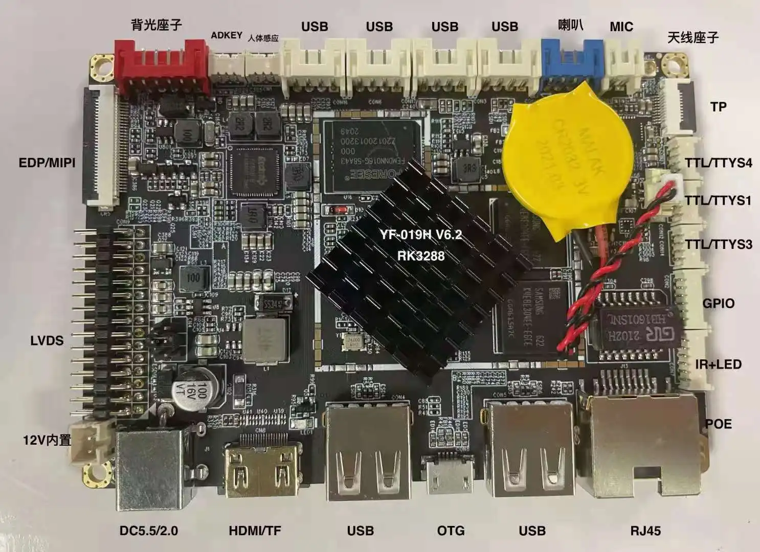 Фото Материнская плата для мультимедийного устройства Android 8.1 с LCD, LVDS, EDP, RK3288, 4K UHD, контроллер 4K, плата управления LCD YF-019H №3