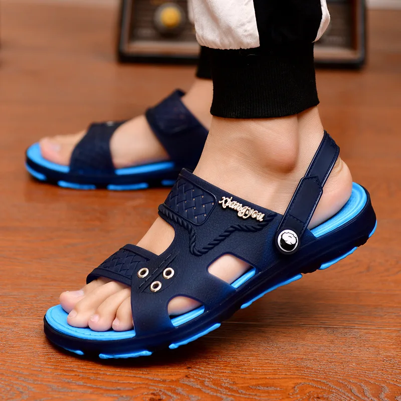 

2020 Summer Casual Shoes New Men Sandals Gladiator Sandals Open Toe Platform Outdoor Beach Sandal Rome Footwear Black