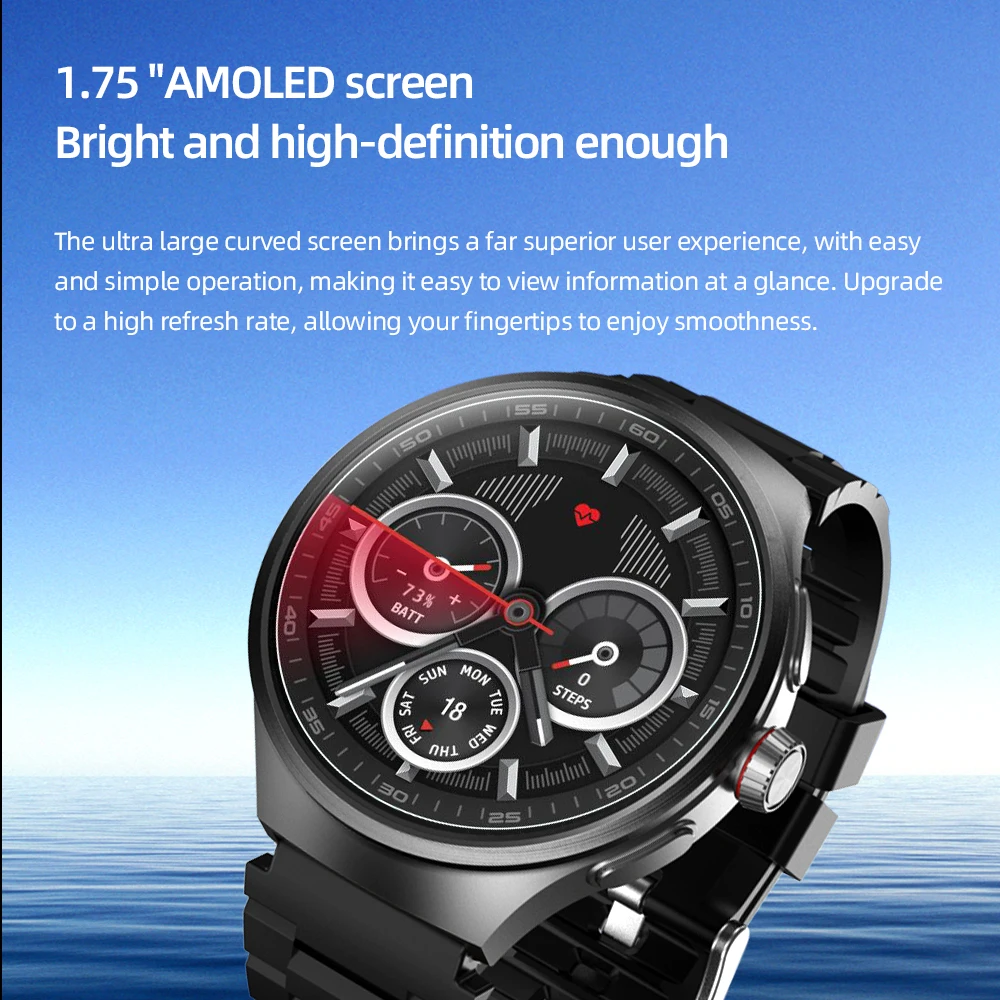 Умные часы VP50 Android с AMOLED-экраном 1 75 GPS/WiFi 180 °