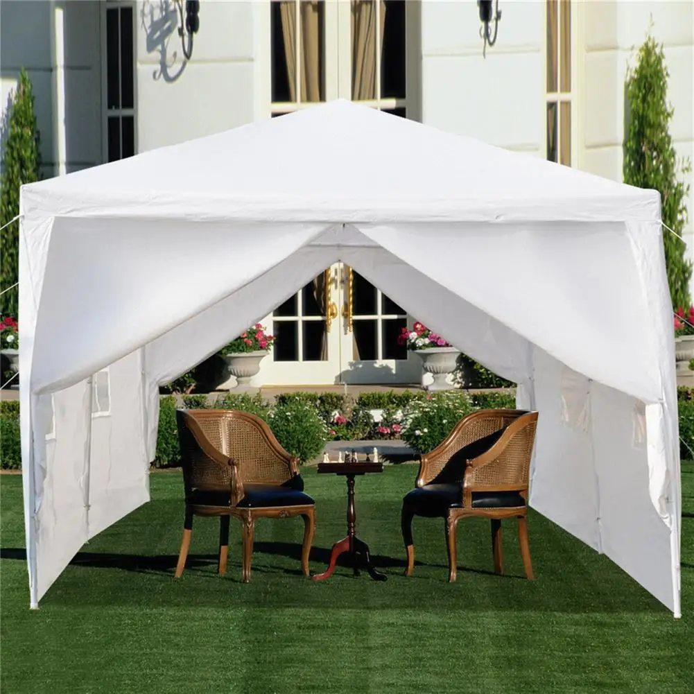 

3x6m 6-sided 2 Doors Spiral Tube Pergola White Pe Cloth Strong Waterproof Tent For Household Wedding Party