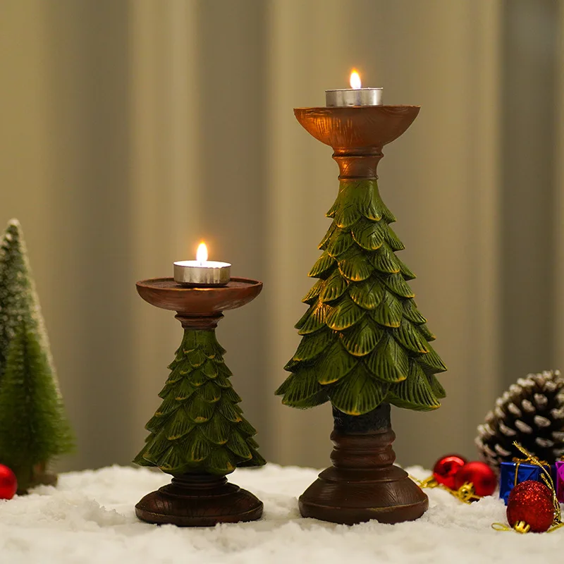 

Christmas Candle Holders Chandelier Wax Melt Luxury Candelabro Aesthetic THome Decor Porta Candele Decoration Home XF40XP