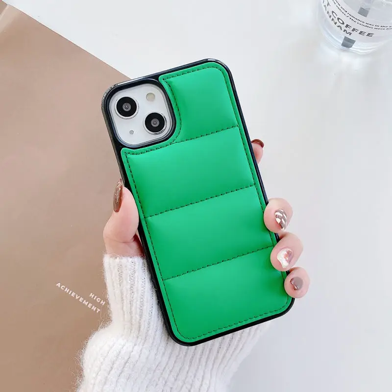 Фото Новые оригинальные Роскошные зимние Пуховые Чехлы N-Norths для телефонов iPhone 14 13 12 11 Pro Max XR XS MAX X задняя крышка №4