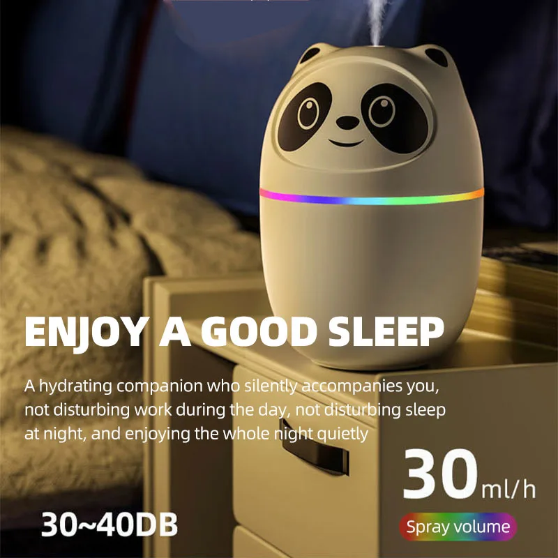 

Cute panda Air Humidifier Aromatherapy Humidifiers Diffusers Essential Oil Diffuser Home Car Air Purifier 220ml