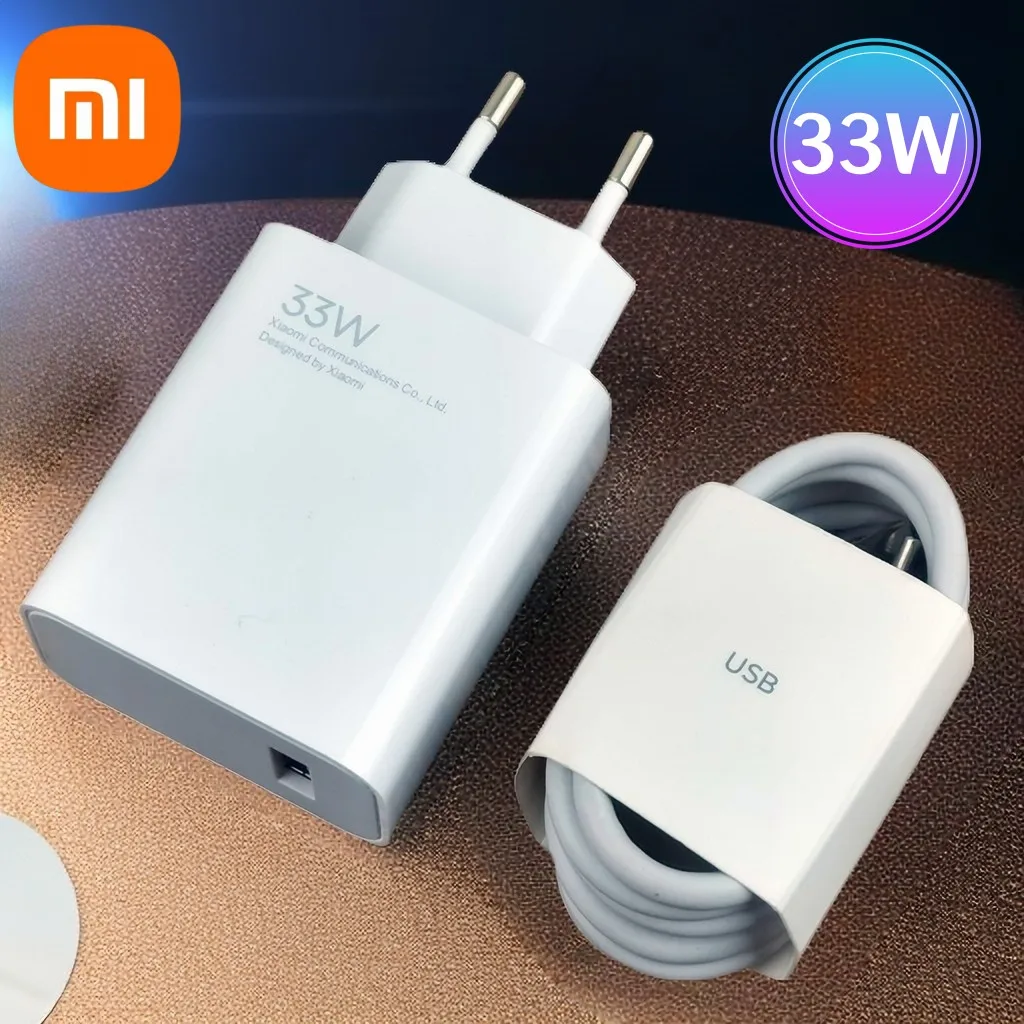 Original Fast Charger 33W Xiaomi Turbo Charge Adapter For Redmi Note 10 11 12 Poco X5 M5S x3 Nfc M4 F3 Mi 11 Genuine 6A Cable