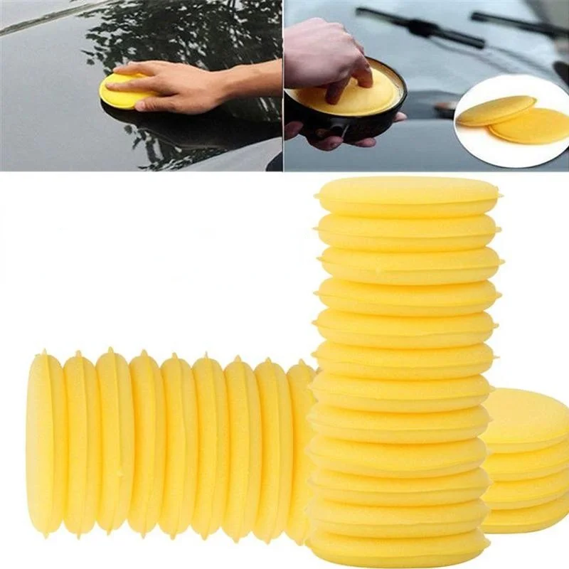 1/2PCS/Set Car Cleaning Sponge Pads Polishing Foam Waxing Wax Applicator Polish Washing Pad Car Washing Tool Car Accessories