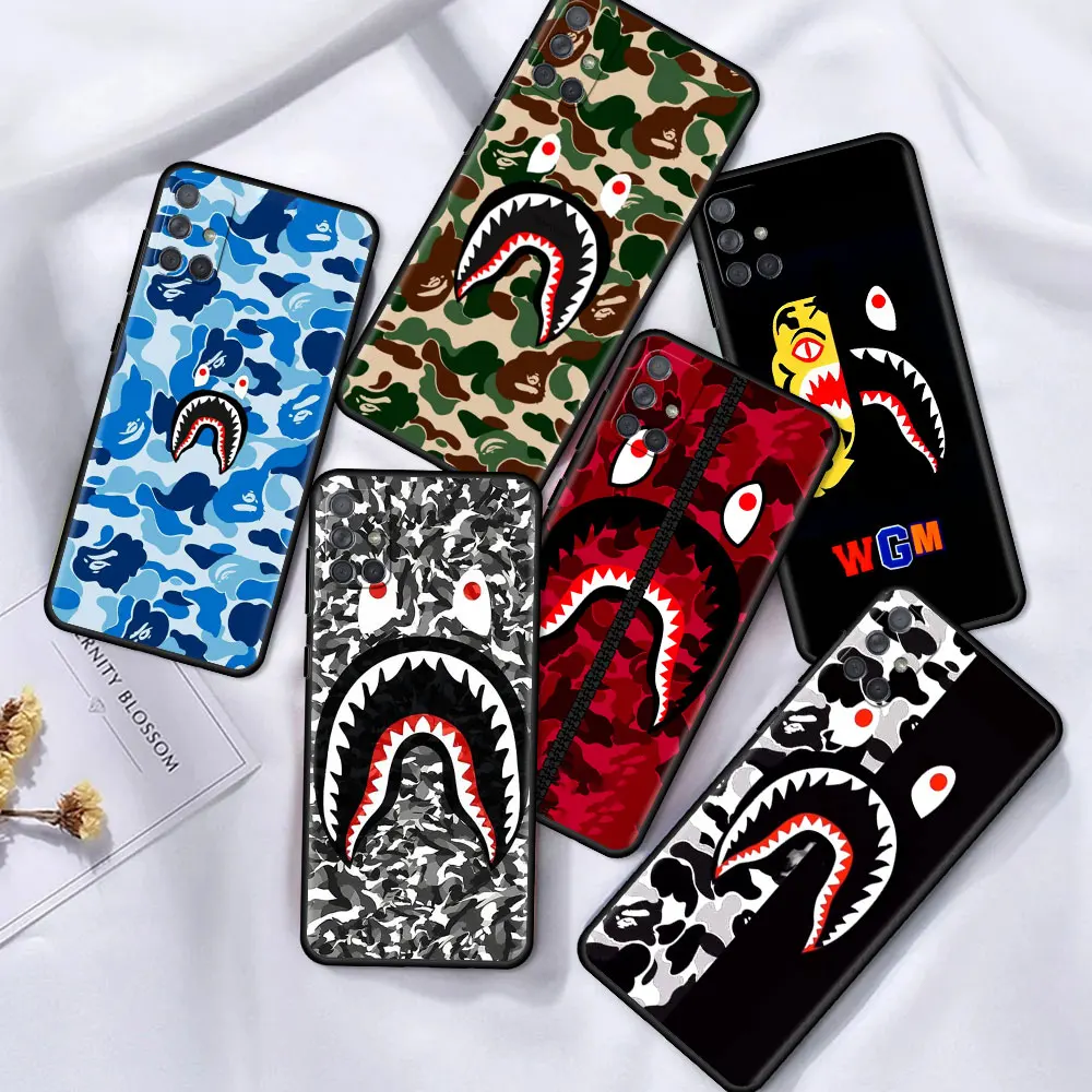 

Case For Samsung Galaxy A12 A52 A51 A32 A21s A71 A02s A31 A72 A11 A22 5G Black Soft Phone Fundas Fashion Sports Brand Ape