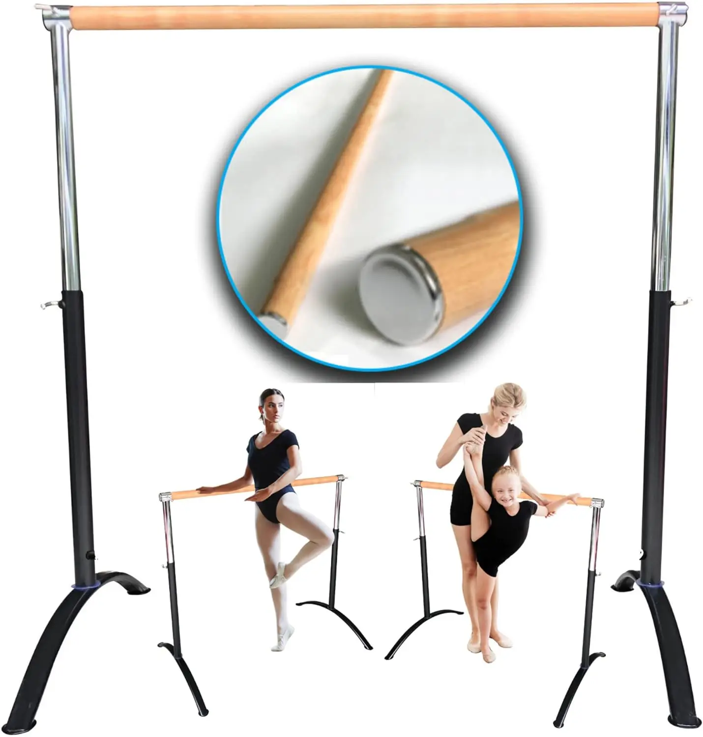 

Balance Ballet Barre Portable for Home or Studio, Adjustable Bar for Stretch, Pilates, Dance or Active Workouts, Single or Doubl