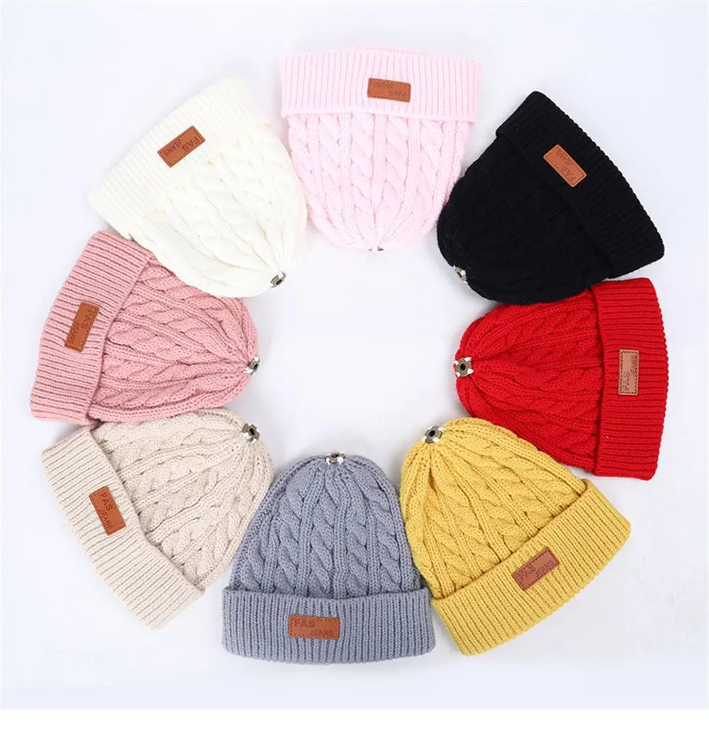 

Plush Neck Warmer Girl Boy Winter Children's Scarf Kids Beanie Hat Scarf Ski Hats Knit Cap