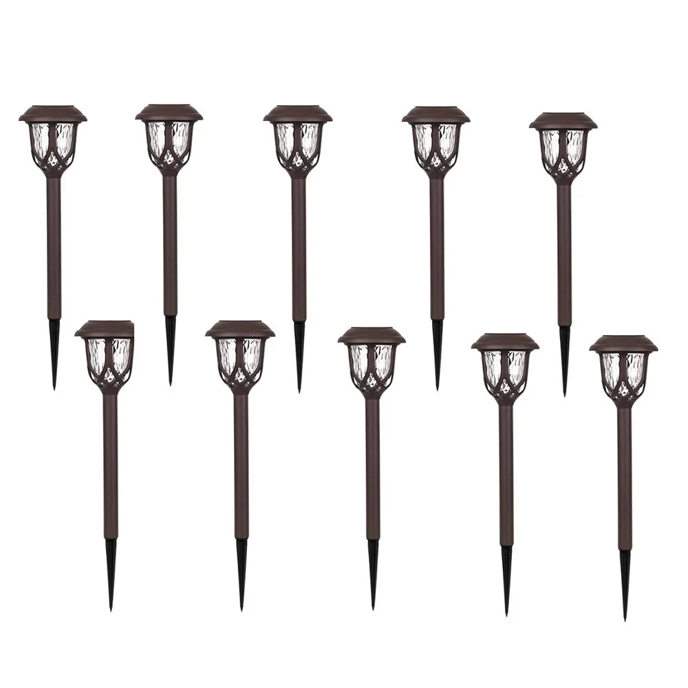 10pcs/set cold white led Solar Outdoor Pathway Lights, Solar Powered Garden Lights for Walkway, Pathway, Lawn, Yard and Driveway