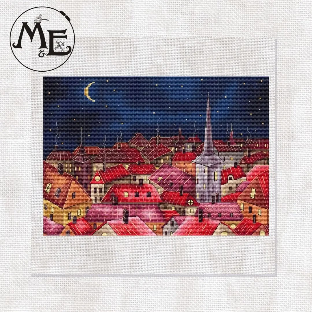 

14/16/18/27/28 высококачественный красивый Счетный Набор для вышивки крестиком ночной вид города 41-32