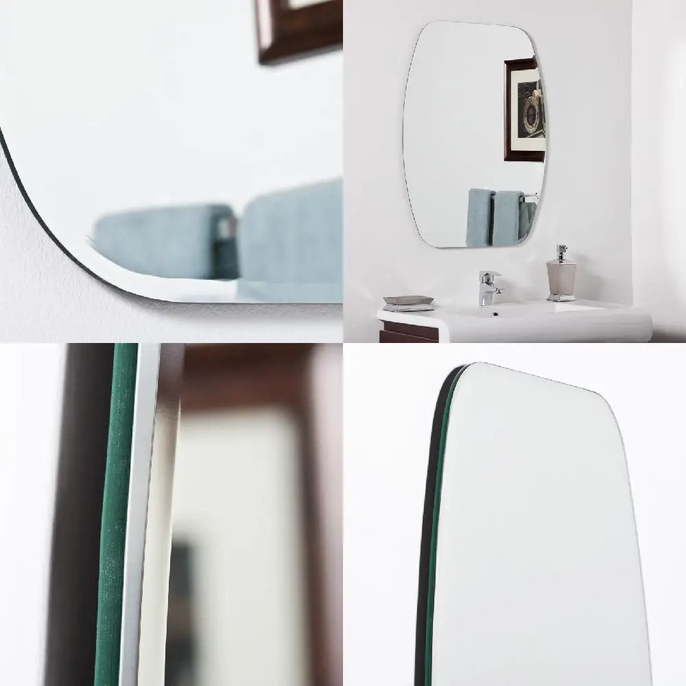 

Innovative, Stylish, Contemporary, Beveled Frameless Bathroom Vanity Mirror - a Unique and Eye-Catching Home Decoration.