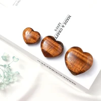 natural stone polished tiger eye beads reiki healing heart shape crystal bead for jewelry making home or desk decoration