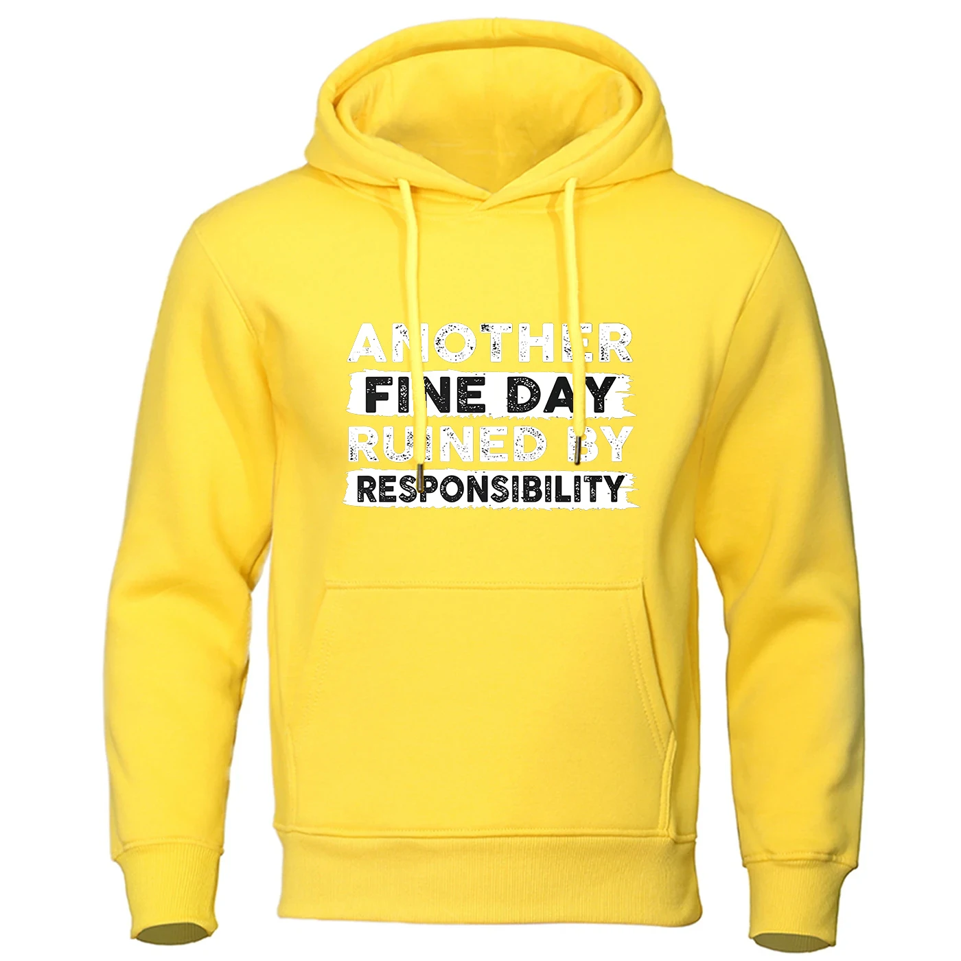Фото Another Fine Day Ruined By Responsibility - Мужская однотонная куртка с капюшоном на молнии, подходит для весны и осени. №4