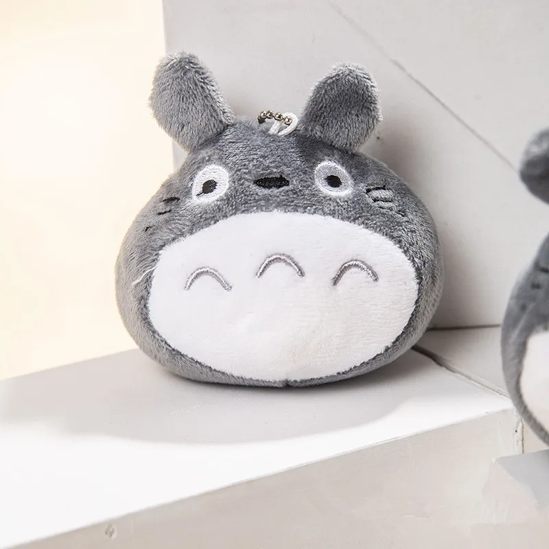 

Kawaii 10cm Plush Toy My Neighbor Totoro Stuffed Soft Pendant Dolls with Keychain Keyring Great Kids Gift