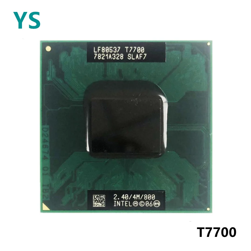 

Процессор Intel Core 2 Duo T7700 SLA43 SLAF7 2,4 ГГц двухъядерный двухпотоковый ЦПУ процессор 4 МБ 35 Вт Разъем P