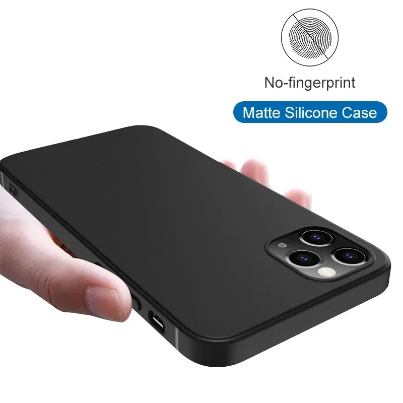 

Matte Silicone Case For Iphone 13 12 11 Pro Max XS Max X XR SE 5 6 S 7 8 Plus SE2020 12Mini Ultra Thin Soft Case Capa