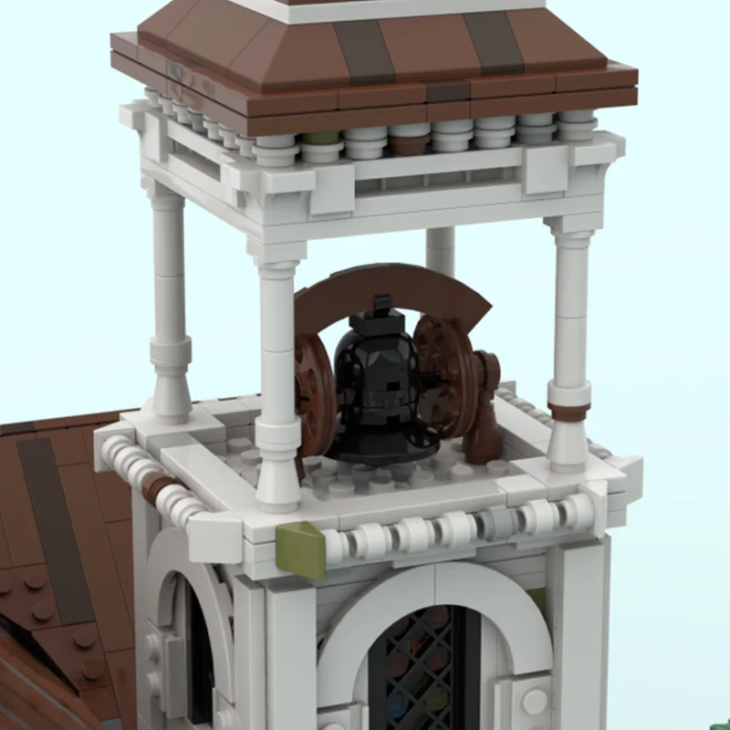 Фото 4780 деталей MOC: Модель Западной Церкви из Red Dead Redemption, набор для сборки, DIY-арт-набор, мега-мини, большой, культовый, развивающий конструктор, подарок №5