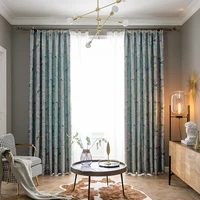 nordic modern flower printing curtains blackout curtains for living room bedroom study dining room curtains finished