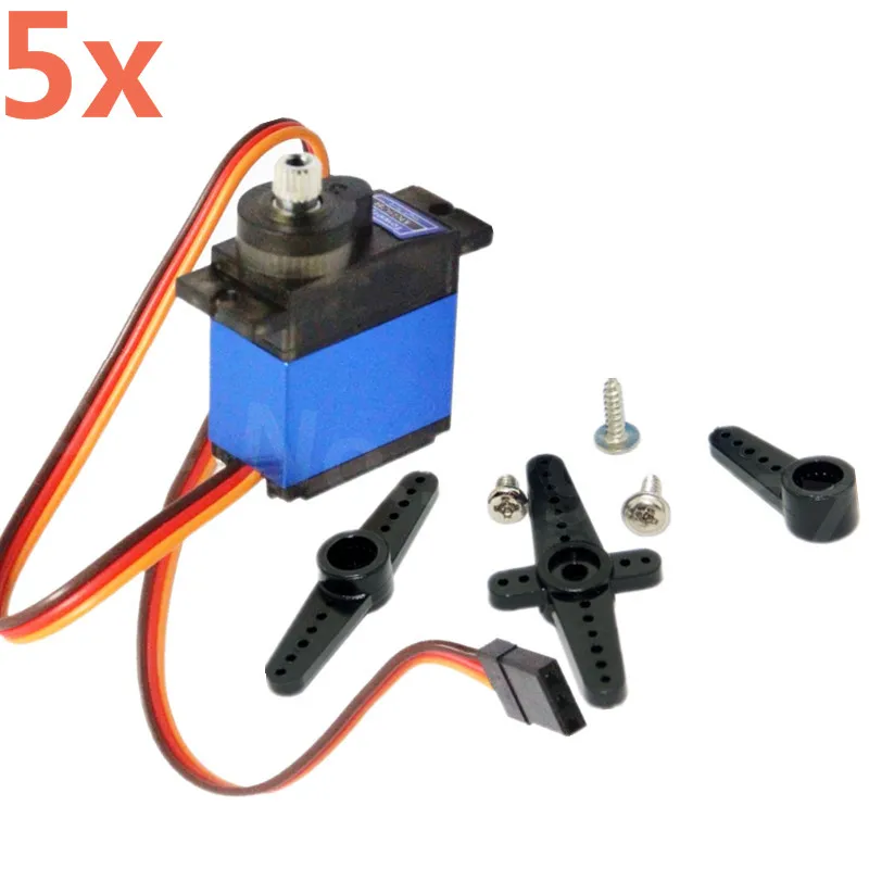5шт TowerPro MG92B цифровой Сервопривод с металлическим редуктором 3.5 кг/см крутящий