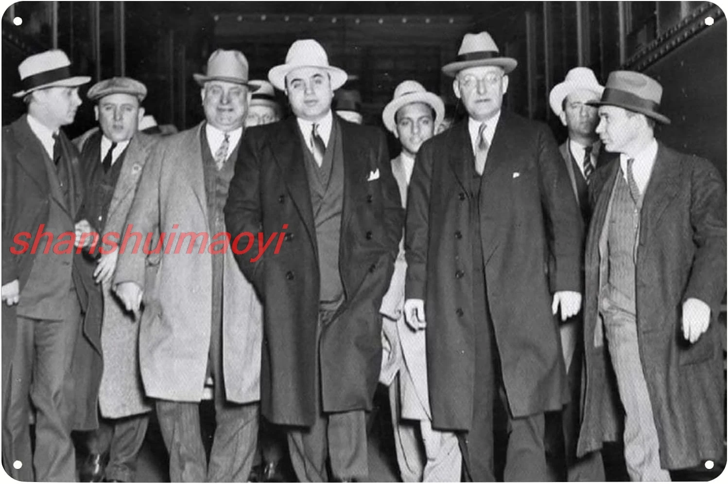 Gangster Mobster AL Capone Criminal Mob Mafia Плакат Металлическая жестяная вывеска Настенная
