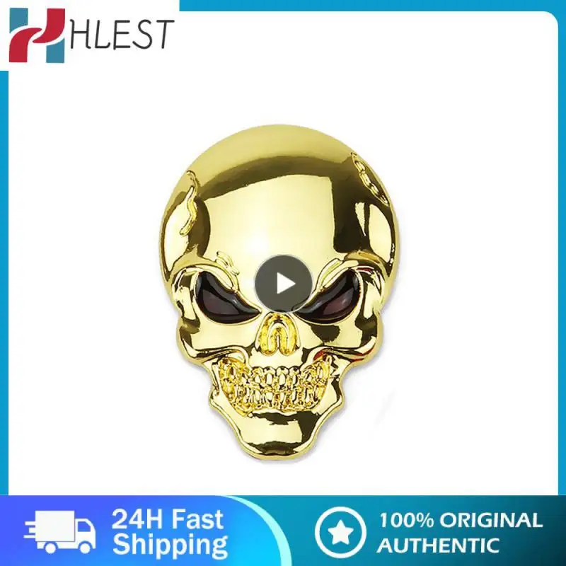 

3/5/10 шт. Автомобильная наклейка, прочная металлическая наклейка в виде черепа, автомобильная металлическая наклейка в виде черепа, водонепроницаемая индивидуальная наклейка для кузова автомобиля, автомобильные принадлежности