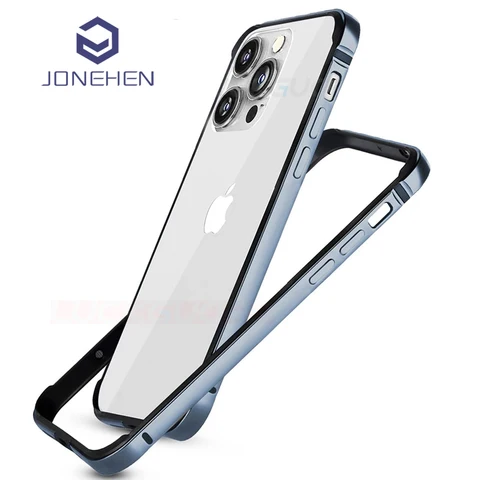 Легкий алюминиевый чехол-бампер для iPhone 14 13 11 15 Pro Max 12 Mini 14Pro XR XS X 7 8 6 Plus SE аксессуары с силиконовой рамкой