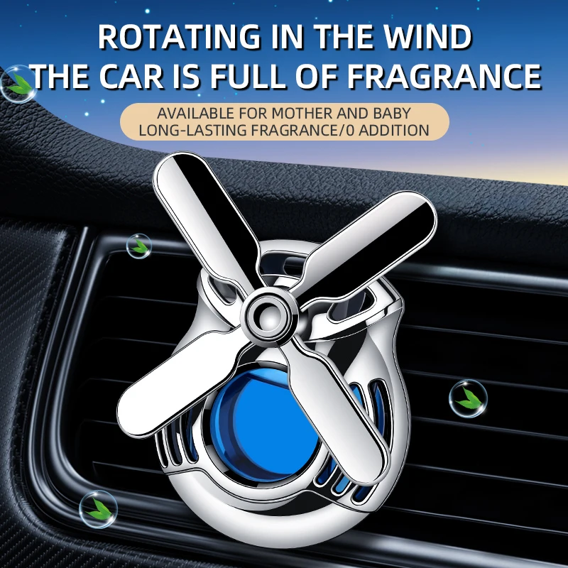 

Car Air Freshener Perfume Fragrance Auto Aromatherapy Air Outlet Vent Clip Rotates With Wind Car Accessories Interior Universal