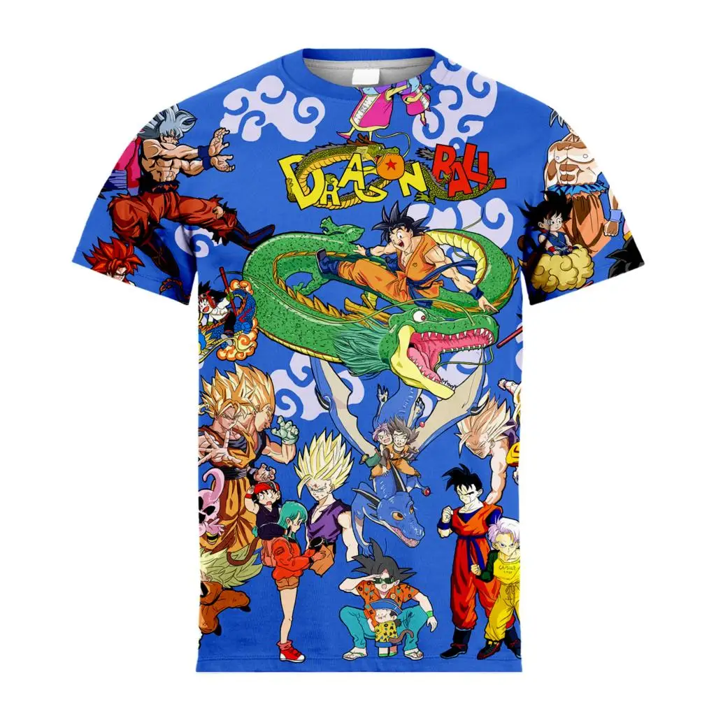 

2023 New Boys And Girls Short-Sleeved T-Shirt Summer Anime Seven Dragon Ball Goku Children 3d Printed Short-Sleeved T-Shirt Top