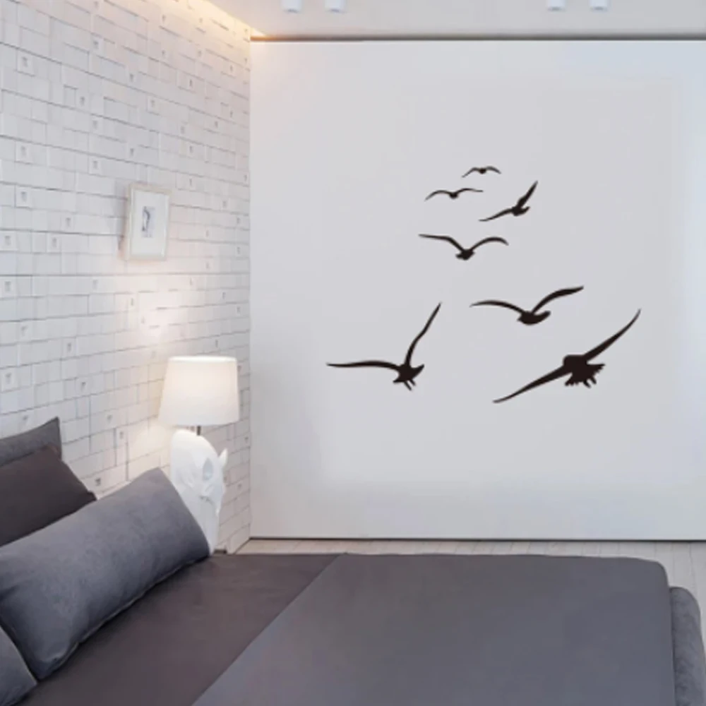 

A Flock Of Seabirds Wall Stickers Living Room Bedroom Home Background DIY Decoration Mural Art Decals Carved Wallpaper