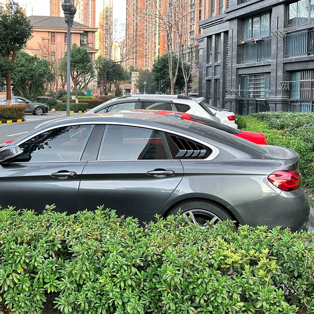 Dla BMW serii 4 F36 2014-2020 tylne trójkątne żaluzje tylnej szyby pokrywa tapicerka