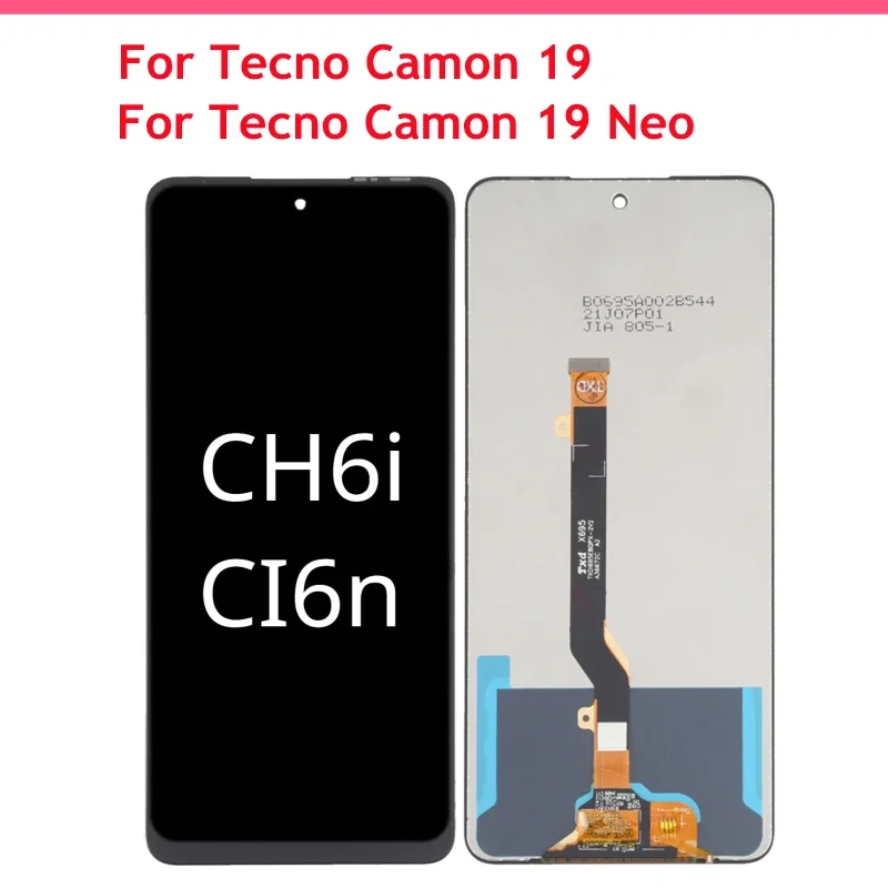 Для Tecno Camon 19 Neo CH6i ЖК-дисплей с цифровым преобразователем сенсорного экрана в