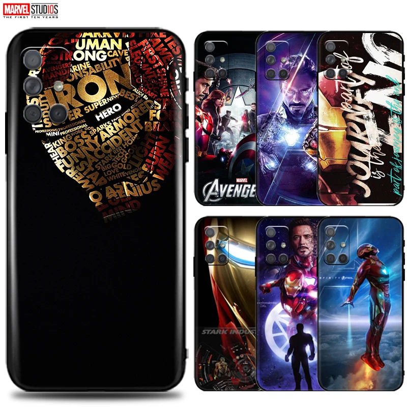 

Marvel Avengers Iron Man Phone Case For Samsung Galaxy A02 A02s A12 A22 A32 A42 A52 A52s A72 5G Back Carcasa Soft TPU