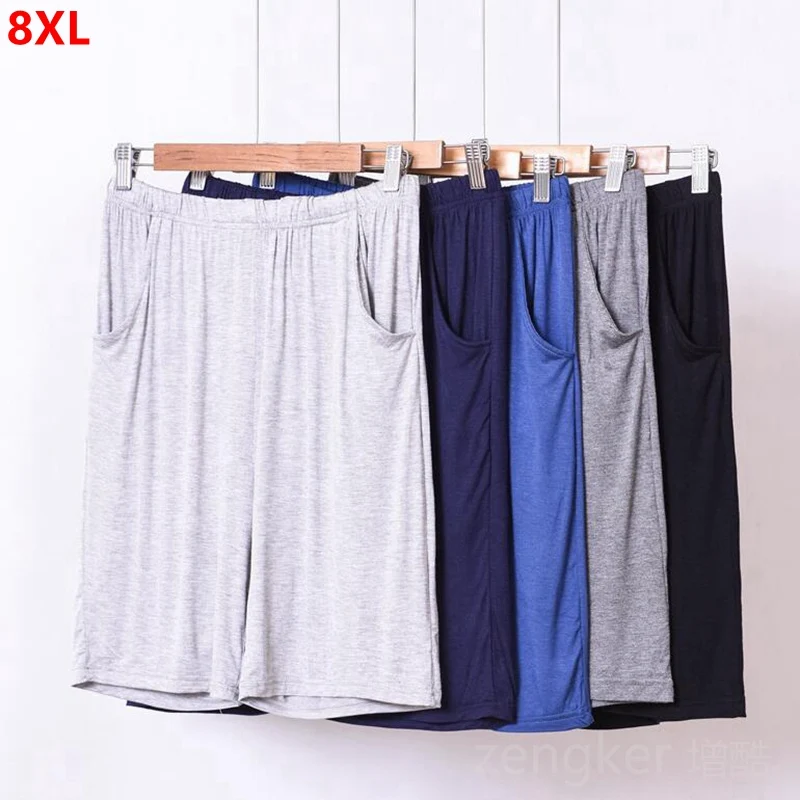 Summer men's modal five-point pants home pajama pants thin section loose plus size sports pants casual shorts underwear men 8XL