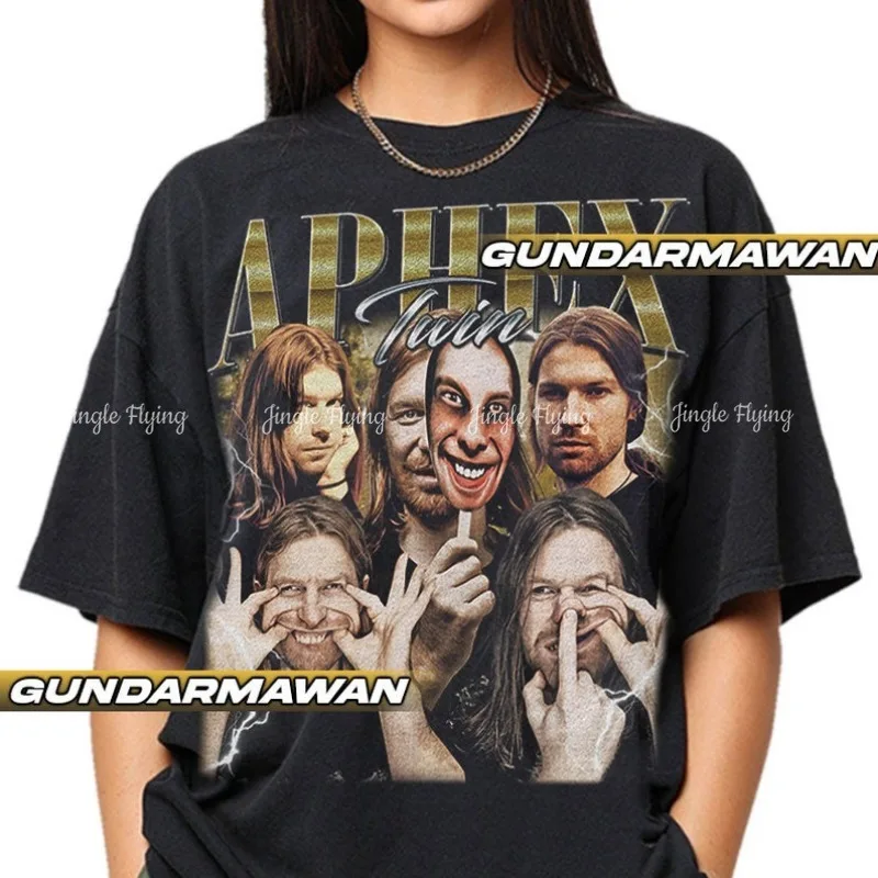 Ограниченная серия Aphex Twin винтажная подарочная футболка унисекс для женщин и