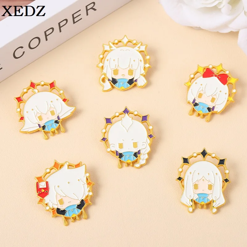 

Cartoon Anime Enamel Brooch Personalized Brooch Anime Girl Clothes Backpack Lapel Badge Character Jewelry Gifts for Fan Friends