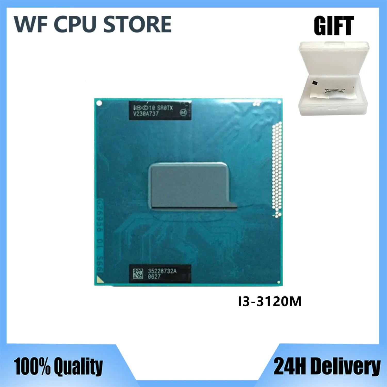 Оригинальный процессор Intel Core I3 3120M для ноутбука, Core Φ 3M 2,50 ГГц, процессор SR0TX, поддерживает HM75 HM77