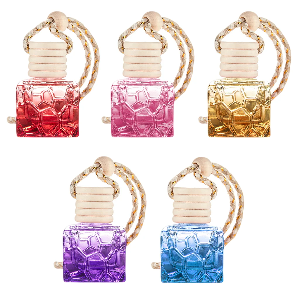 

5pcs Hanging Toilet Pendant Car Bottles Essential Oil Bottle Bedroom Pendant