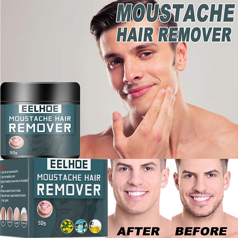 

50g Men Hair Removal Cream Mild Non Irritating Facial Beard Armpit Leg Chest Hairs Clean Skin Nourishes Repair Skin Health Care