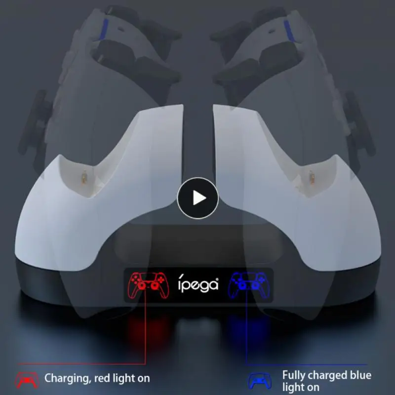 

Indicator Light Led Dual Charging Dock Station Simultaneous Charging Fast Charging Controller Charging Dock Dc5v Portable Black