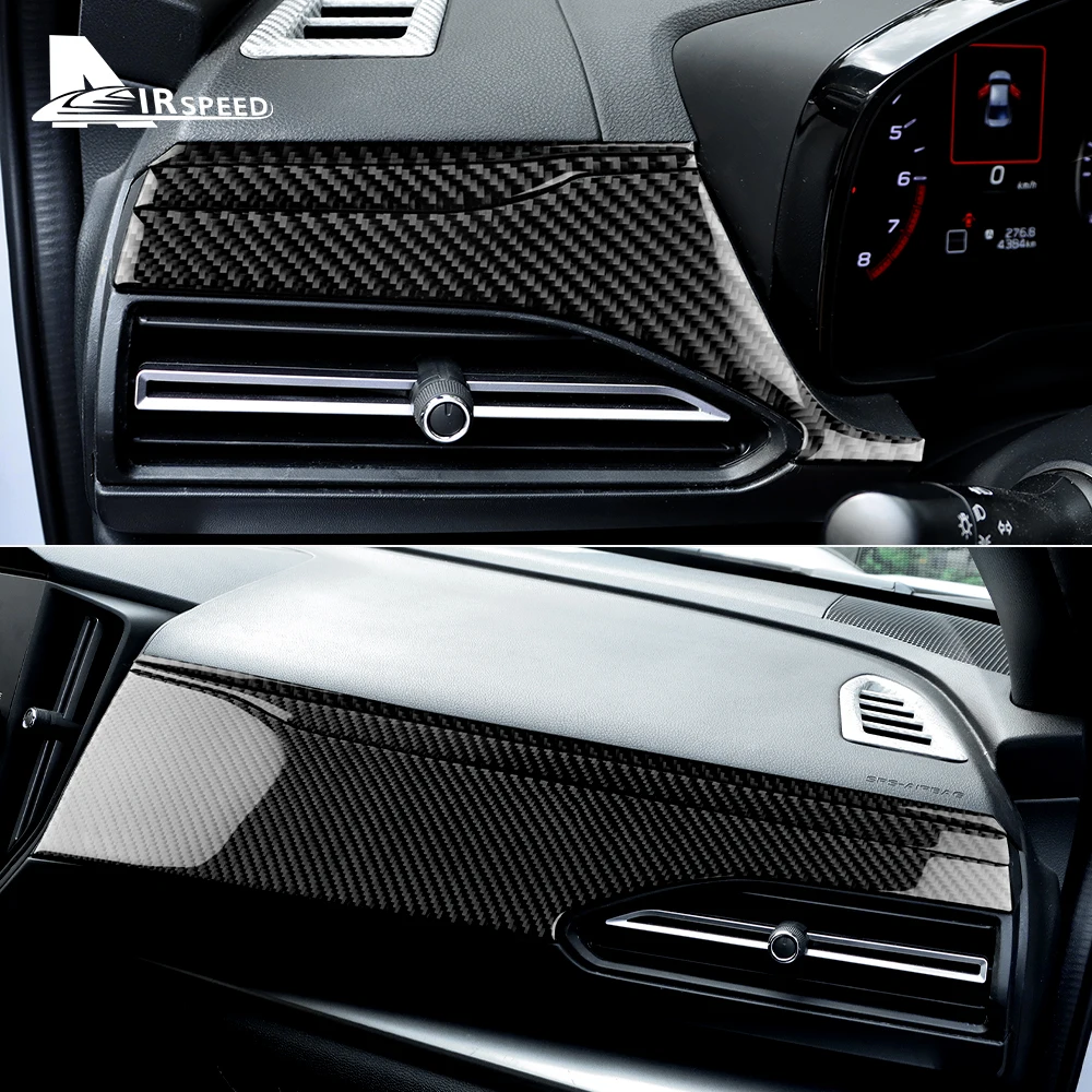 

Real Carbon Fiber Car Dashboard Decor Panel Cover Trim Sticker For Subaru WRX/ WRX STI 2022 2023 Interior RHD LHD Accessories