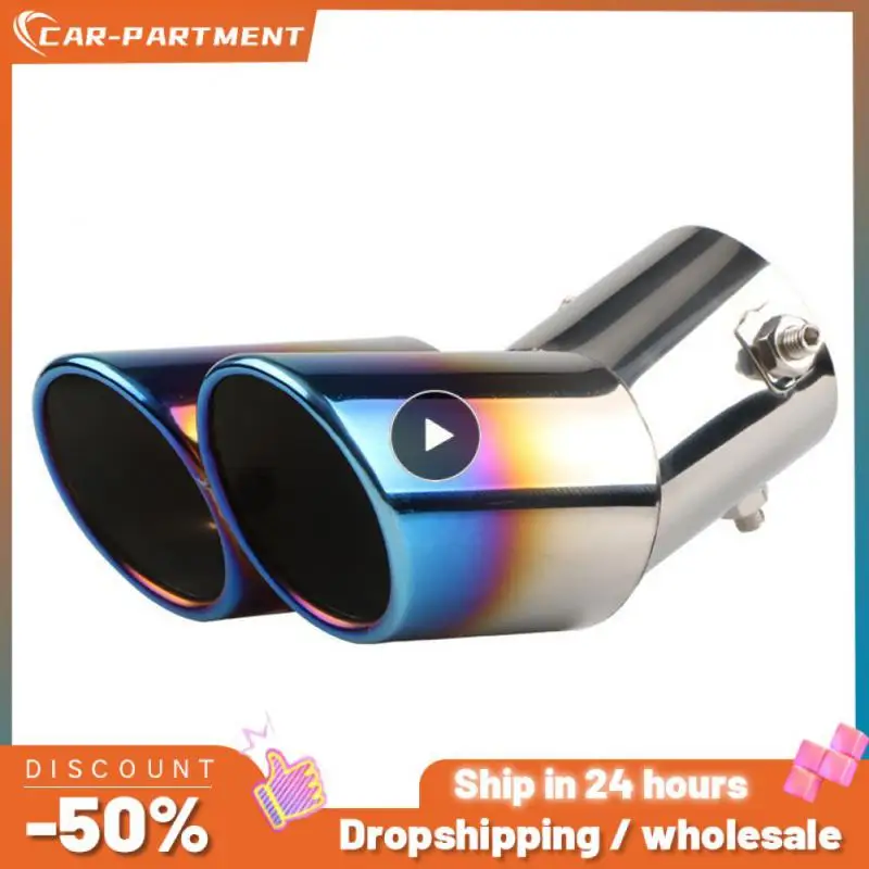 

Автомобильный глушитель, глушитель с двойным выходом из нержавеющей стали, прочный автомобильный глушитель для модификации, задний глушитель для авто