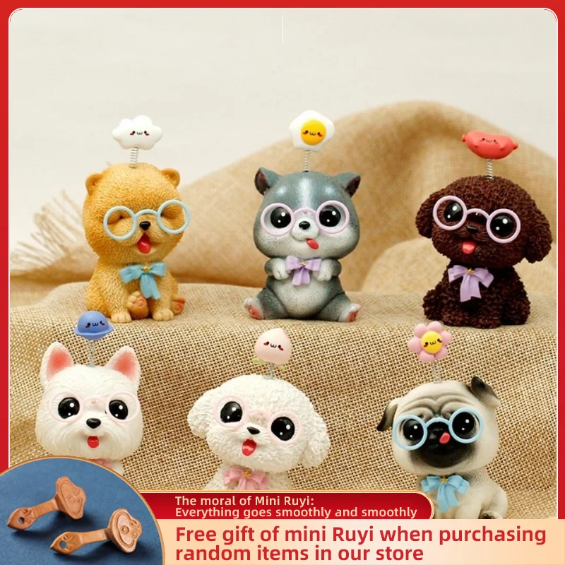 

Полимерная мультяшная милая собака, украшение для автомобиля, микро фотоальбом, украшение для рабочего стола, креативные безделушки, аксессуары для дома, фигурки