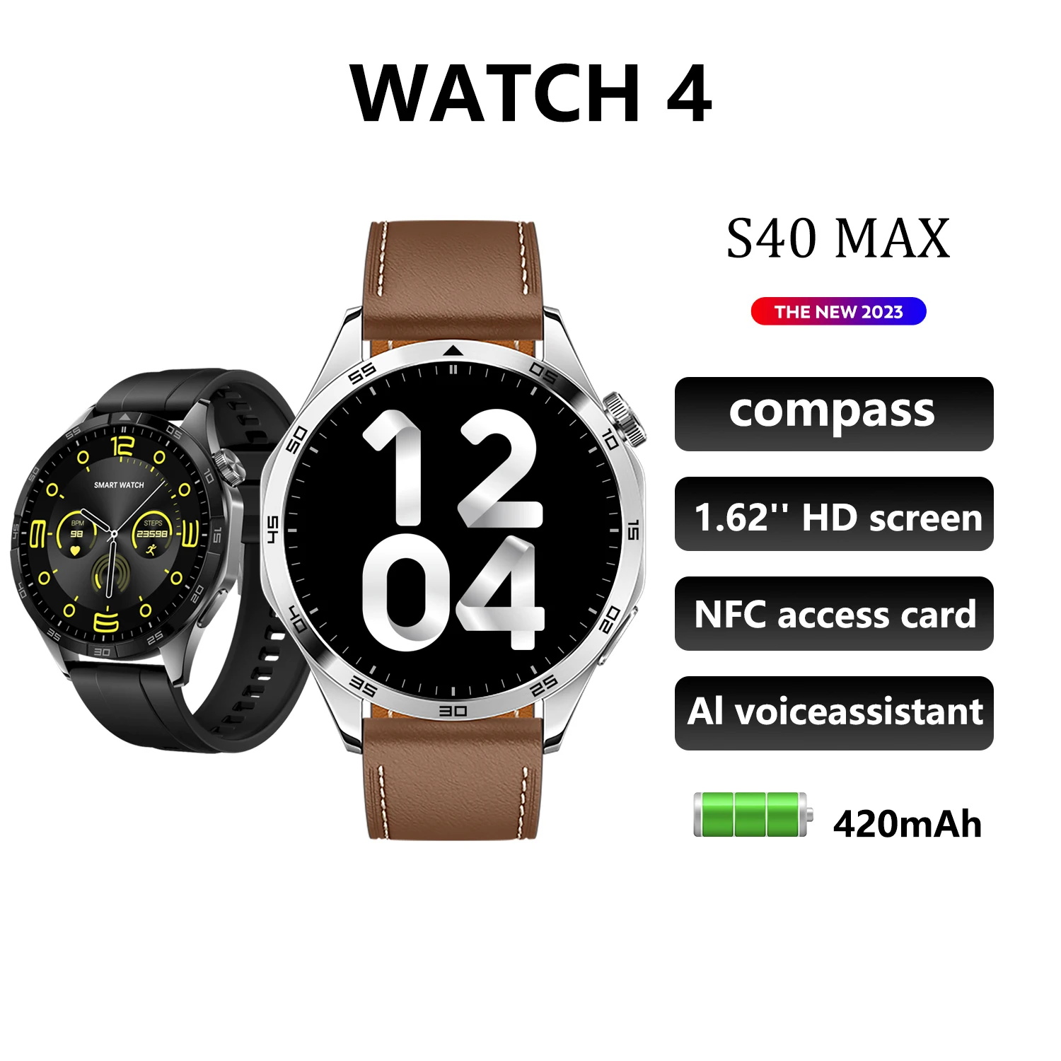 

Смарт-часы для Huawei GT4 PRO, мужские часы 4 Pro, экран 1,62 дюйма HD, Bluetooth, функция звонка, компас, измерение яркости, пульсометр, Смарт-часы для фитнеса, новинка 2023