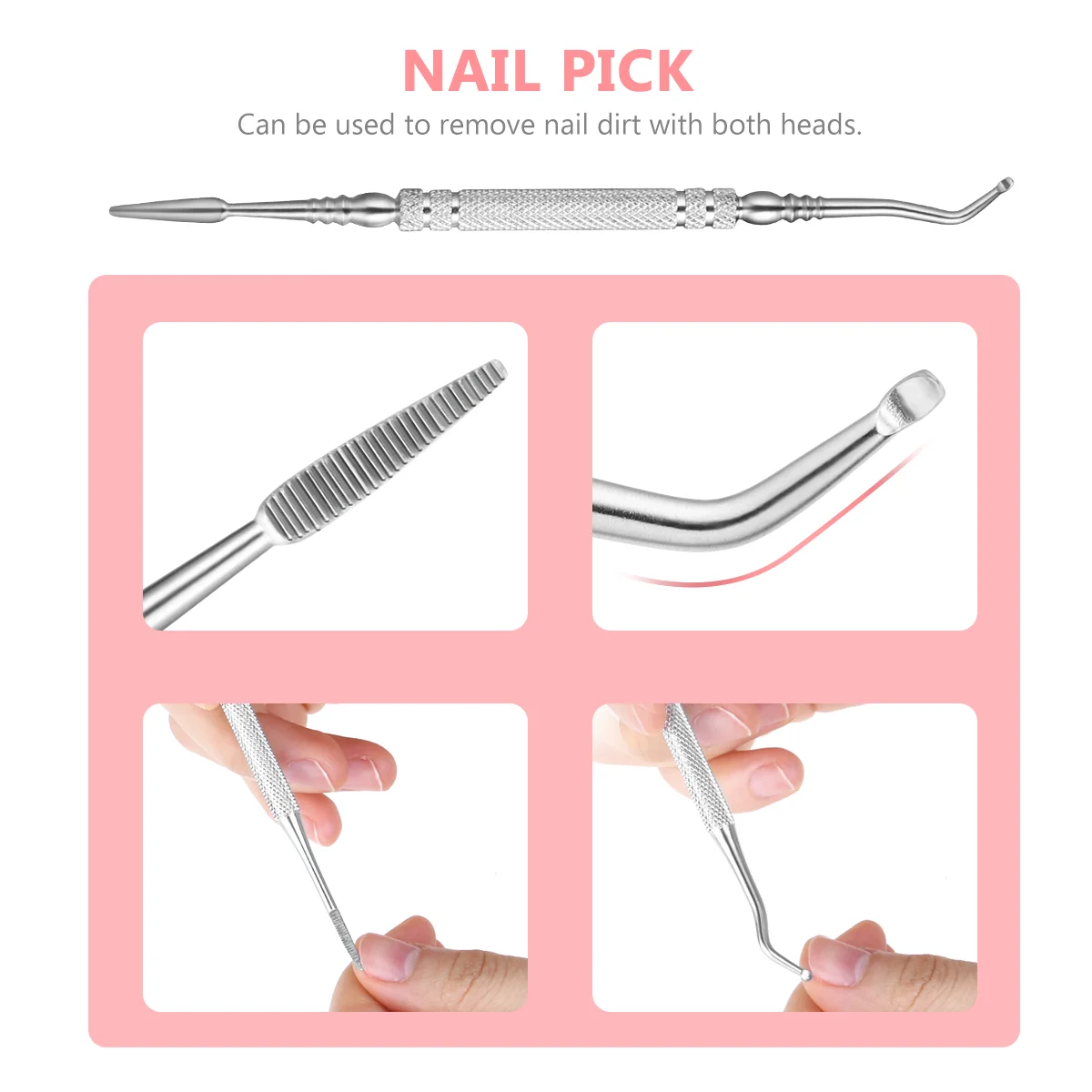 

Lurrose 8PCS Professional Stainless Steel Nail Trimmer Toenail Cleaner for