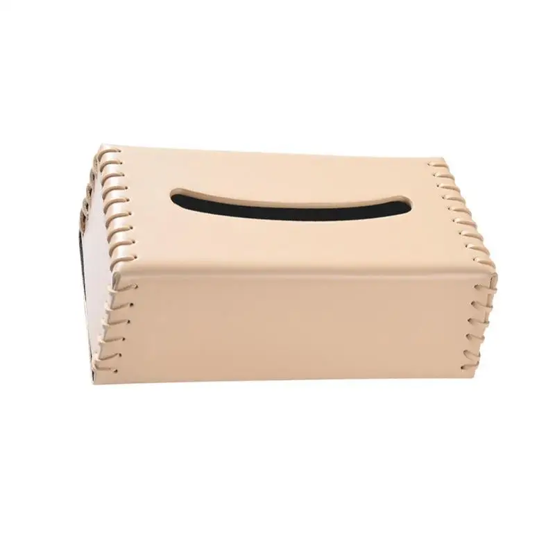 

Napkin Box Facial Tissue Dispenser Box Facial Tissues Holder PU Leather Facial Paper Storage Case For Bathroom Vanity Countertop