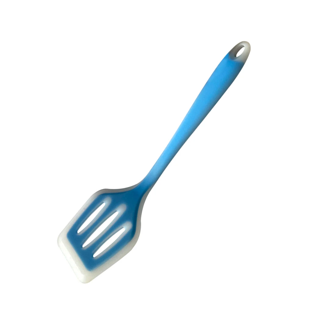 Шпатель с внутренними слотами зеленая силиконовая сковородка для жарки кухонный