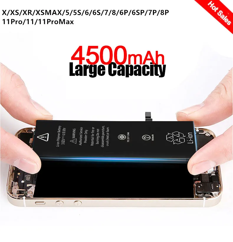 Аккумуляторная батарея для телефона Apple 5 S SE 6 7 8 Plus 10 X Xr Xs Max сменные батареи