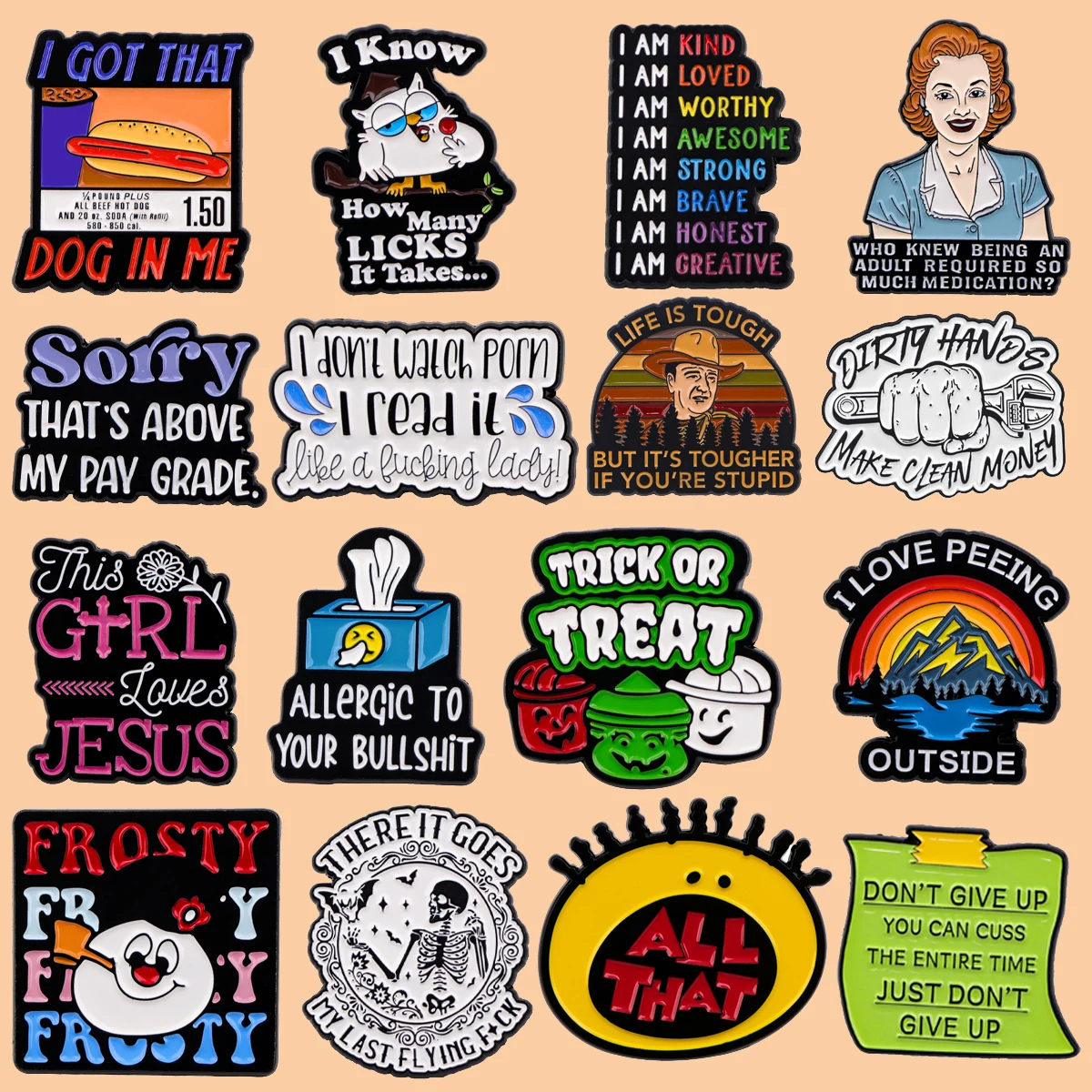 Инструмент Снеговик Скелет Цитаты Эмалированная булавка Металлические броши